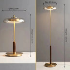 Lina - LED tafellamp van glas & koper